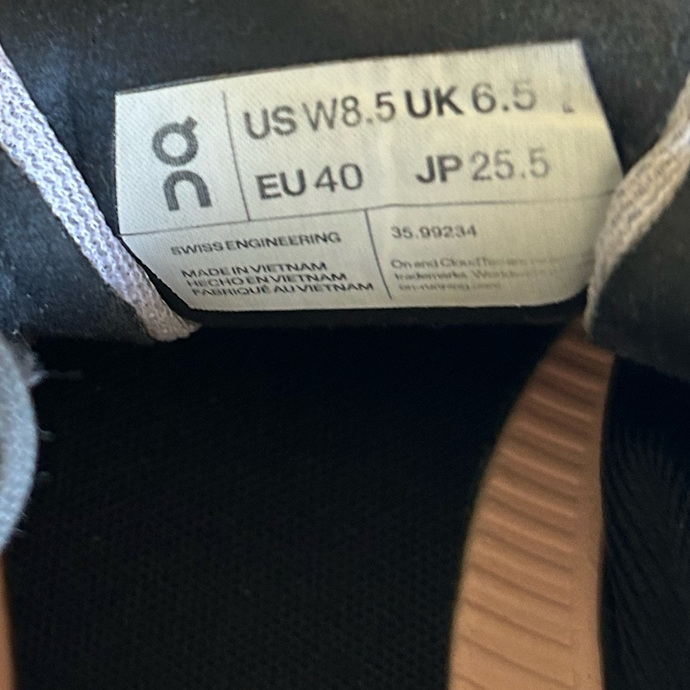 On Running Women's Gray and Pink Cloud-Style Athletic Sneakers - Picture 11 of 12